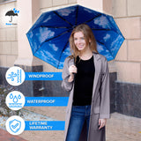 Rain-Mate Compact Travel Umbrella (Blue Sky)