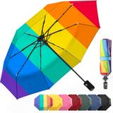 Rain-Mate Compact Travel Umbrella (Rainbow)