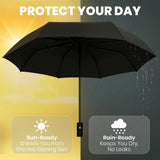 Rain-Mate Compact Travel Umbrella (Black, 2-Pack Bundle)
