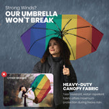 Rain-Mate Compact Travel Umbrella (Rainbow)