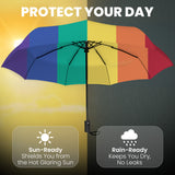 Rain-Mate Compact Travel Umbrella (Rainbow)