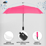 Rain-Mate Compact Travel Umbrella (Pink)