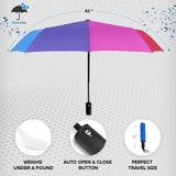 Rain-Mate Compact Travel Umbrella (Rainbow)